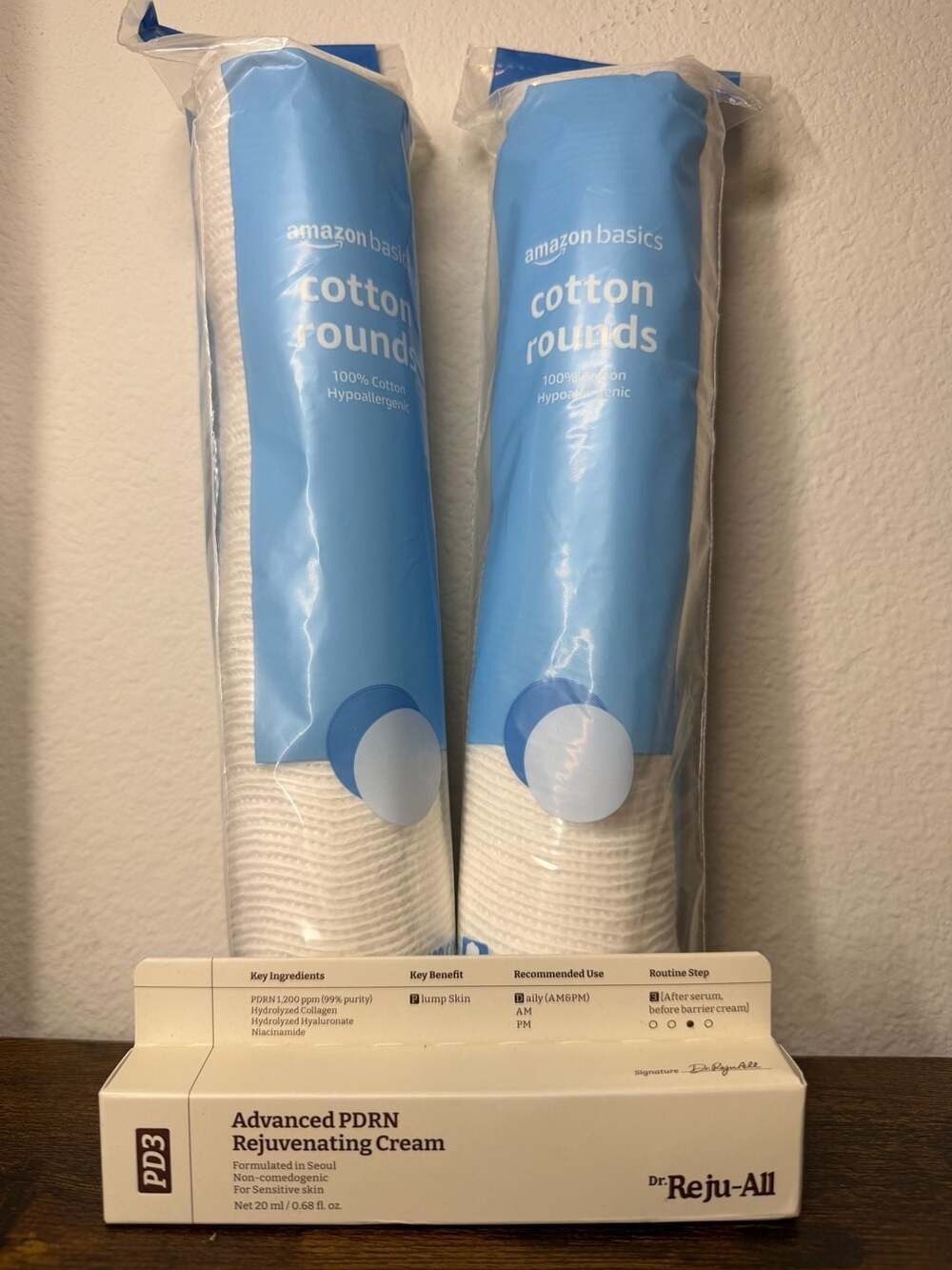 Dr. Reju-All Advanced PDRN Rejuvenating Cream 20 ml w/ Amazon Cotton Rounds